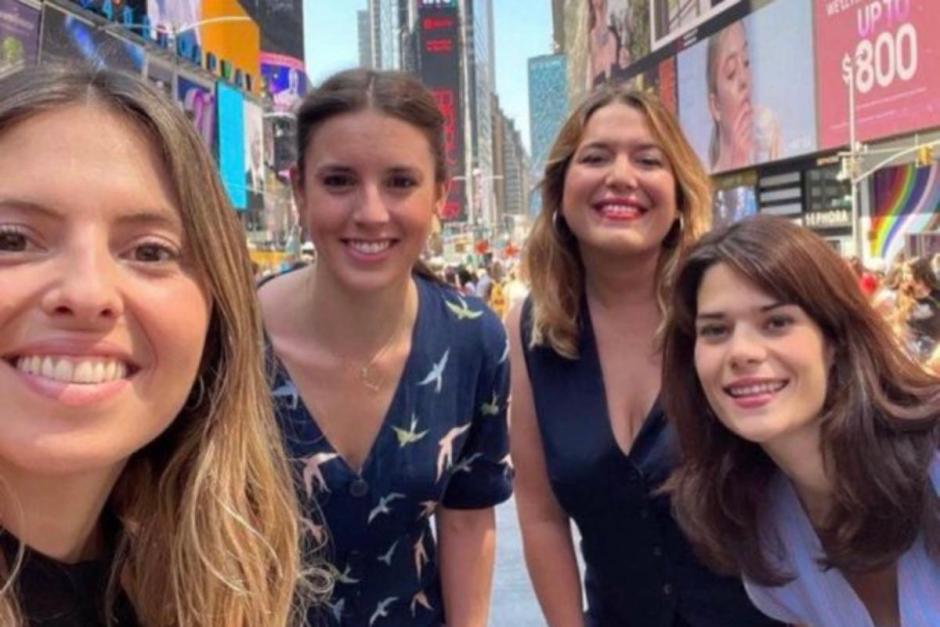 Irene Montero y sus compañeras en Nueva York
