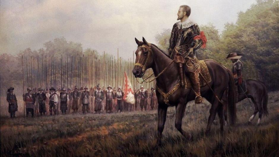 Los Tercios españoles dirigiéndose a la batalla