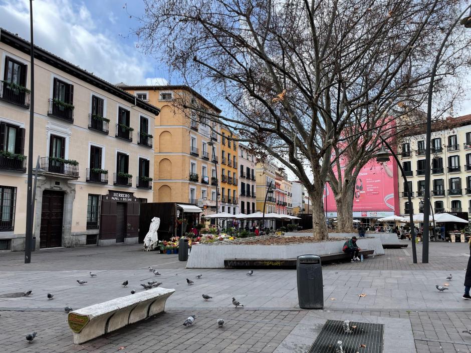 La plaza de Tirso de Molina en Madrid