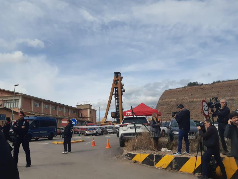 Imagen del exterior de la mina de Súria, donde han muerto tres personas, este jueves