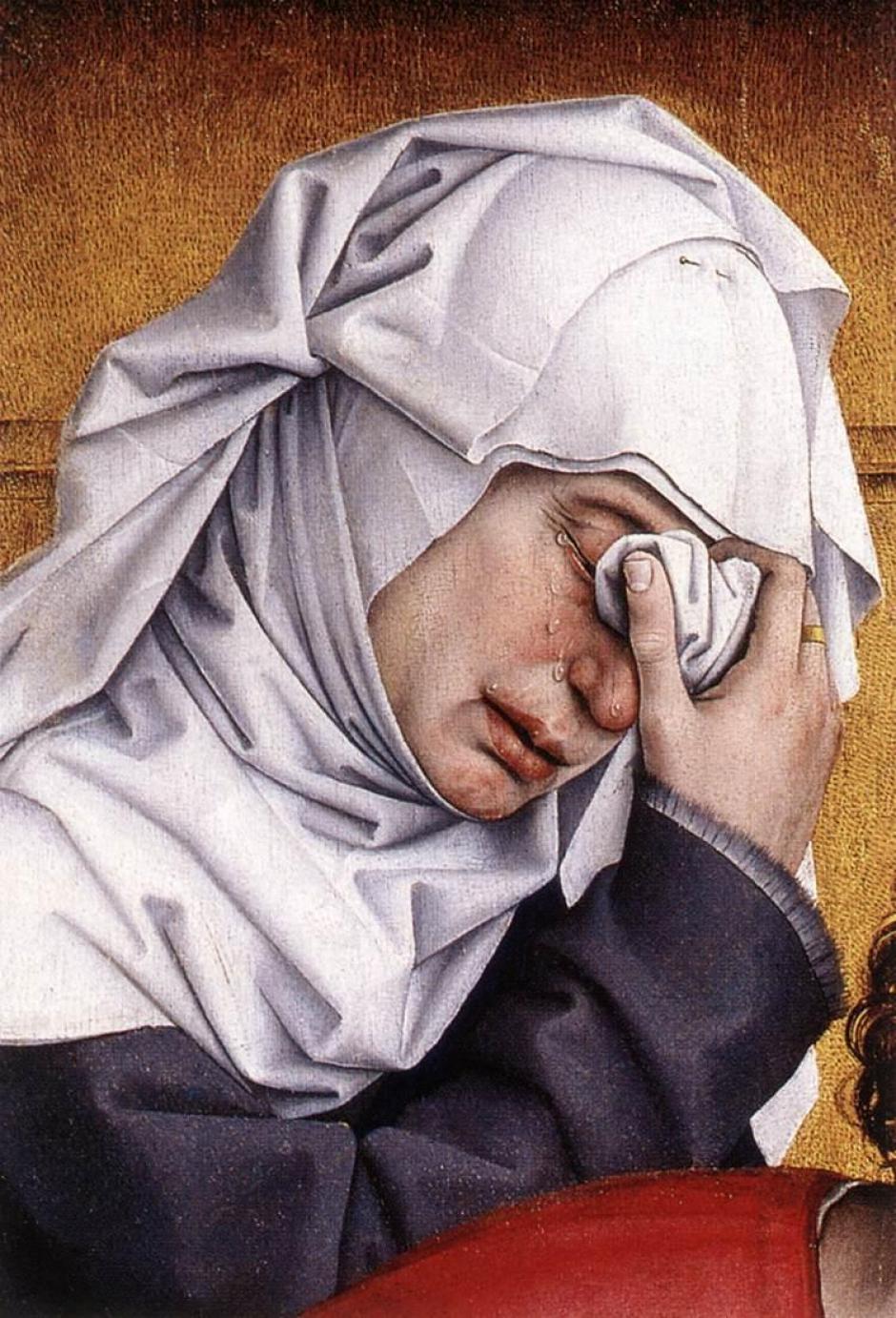 Detalle del 'Descendimiento' de Van der Weyden