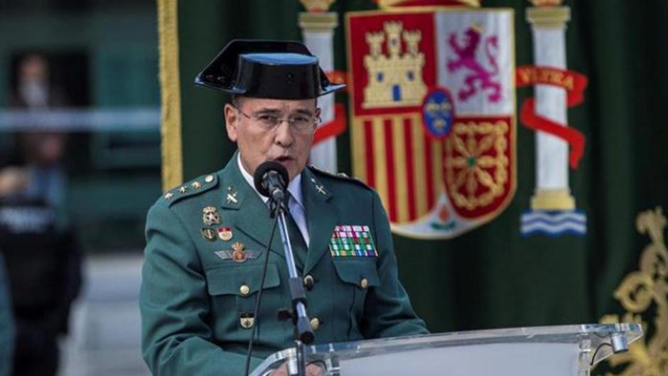 El coronel Diego Pérez de los Cobos, en un acto de la Guardia Civil en el mes de abril de 2018