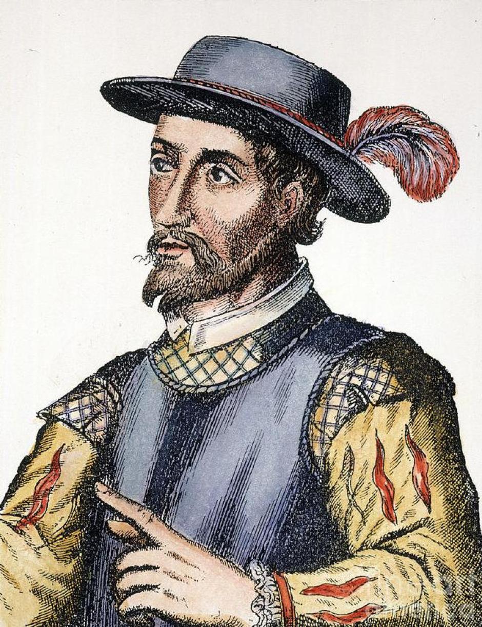 Retrato coloreado de Juan Ponce de León