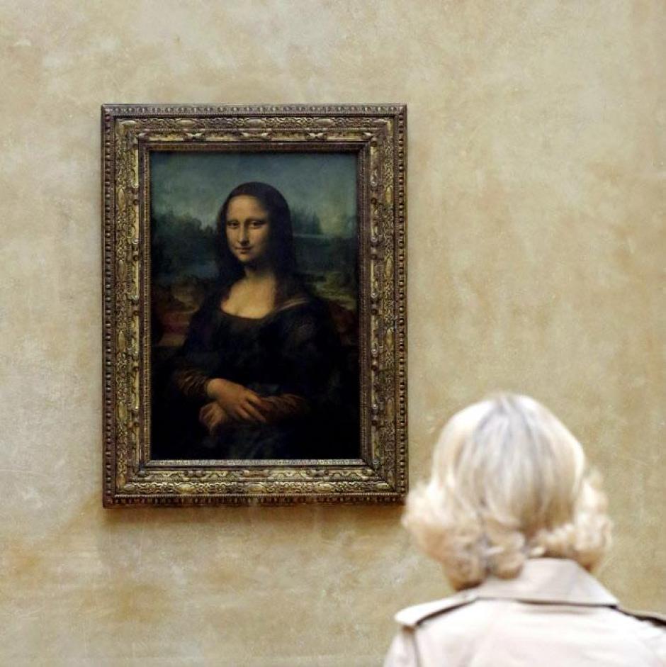 La Mona Lisa de Leonardo da Vinci, en el Louvre