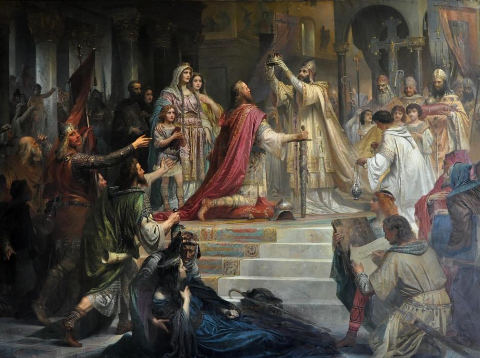 Coronación imperial de Carlomagno, por Friedrich Kaulbach, 1861