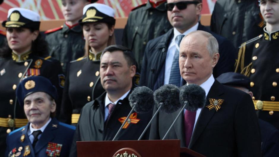 El presidente ruso Vladimir Putin durante su discurso en el Día de la Victoria