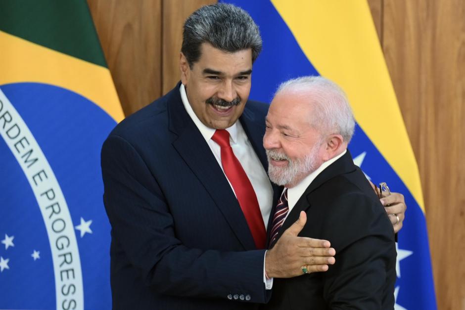 Nicolás Maduro y el presidente de Brasil, Luiz Inácio Lula da Silva