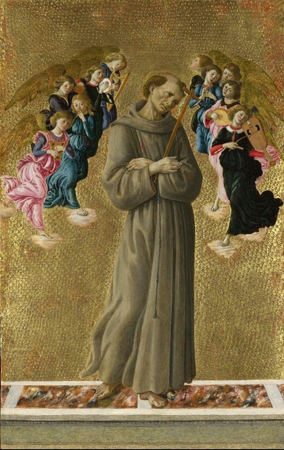 'San Francisco de Asís con ángeles', de Sandro Botticelli