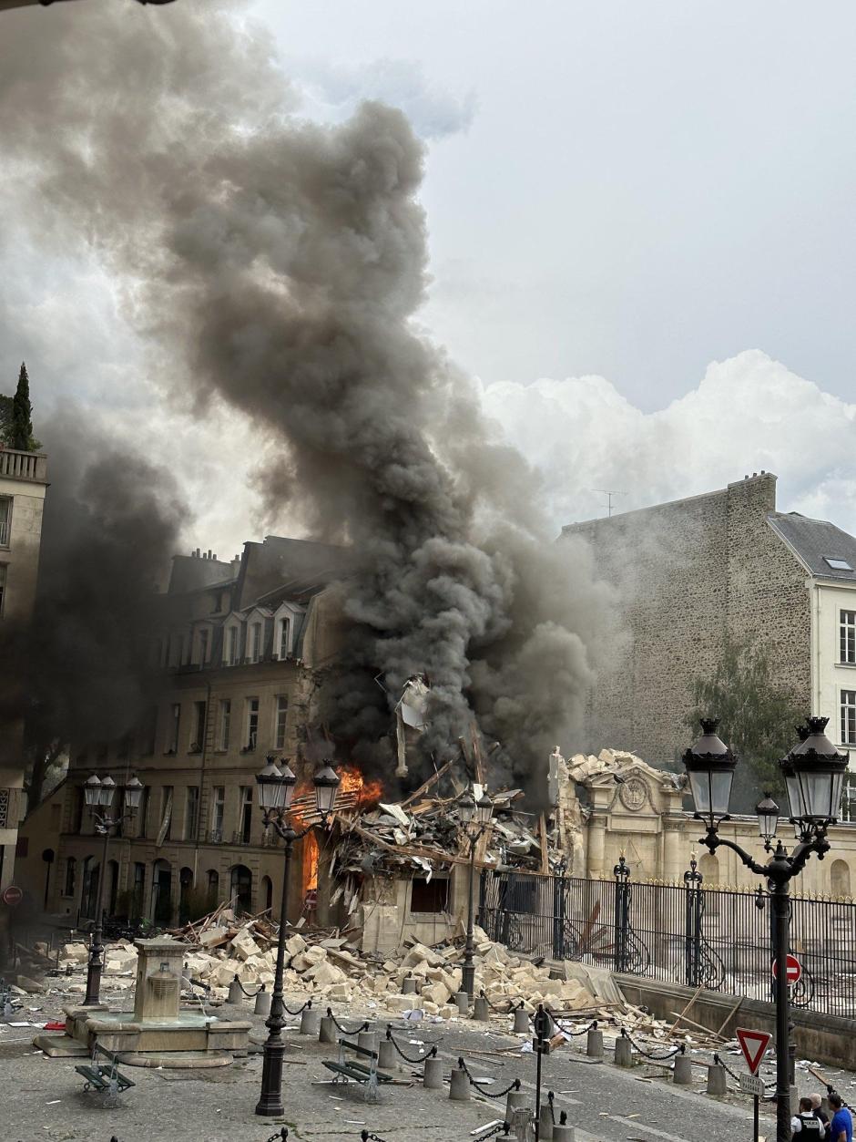 Explosión en el centro de París