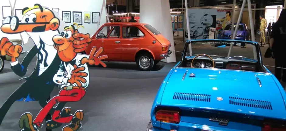 La importancia de los coches españoles en la obra de Francisco Ibáñez ha tenido cabida en varias exposiciones, Seat 600, Seat 850, Seat 1.430, Dodge Dart, Seat 124, Citroën 2CV... Posteriormente la Fórmula 1 e incluso el coche eléctrico