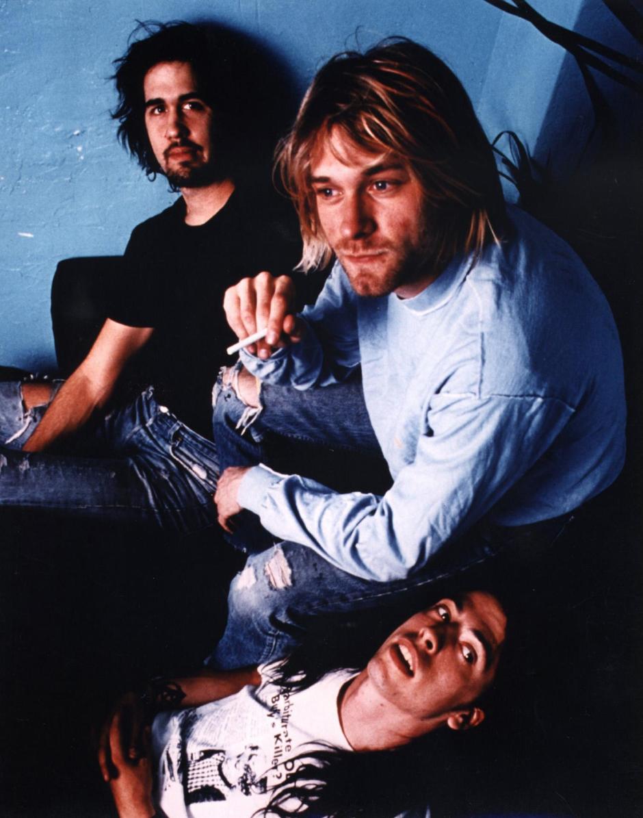 Nirvana, (NIRVANA - LIVE AND LOUD) USA 1993, KURT COBAIN , . Kurt Cobain , Krist Novoselic , dave grohl 
film movie Nirvana scene television TV