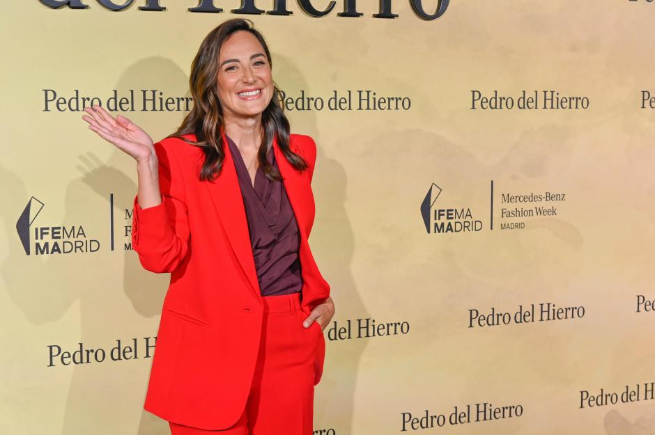 Tamara Falco  at the front row of “PedrodelHierro” collection during Pasarela Cibeles Mercedes-Benz Fashion Week Madrid 2023 in Madrid,14 September 2023.