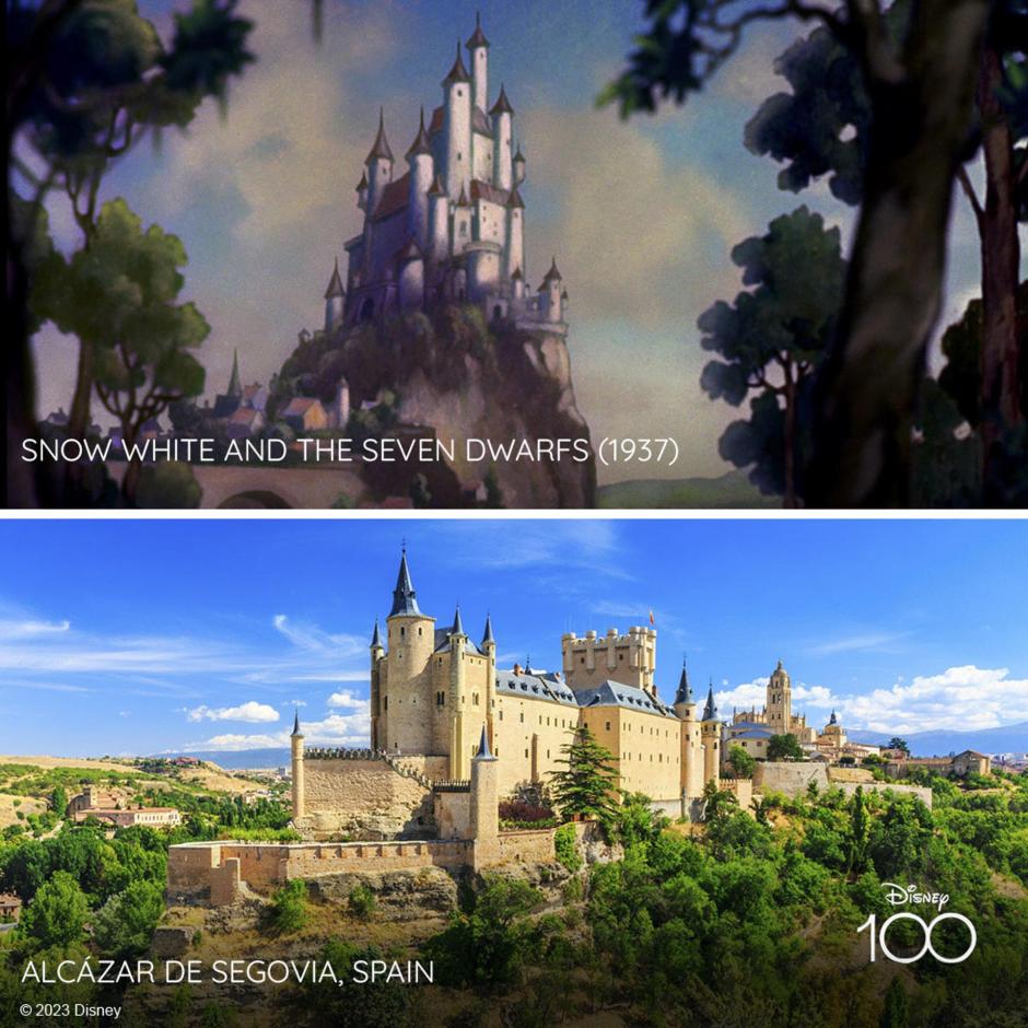 El castillo de Blancanieves y los siete enanitos tomó con inspiración un gran monumento de España