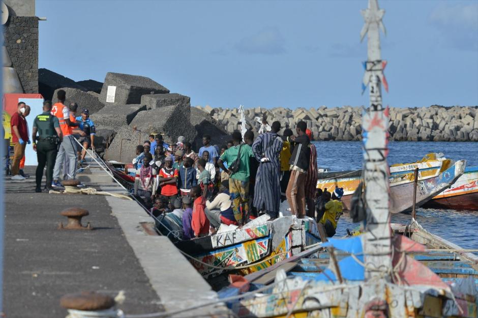 Uno de los cayucos llegados la semana pasada a Canarias