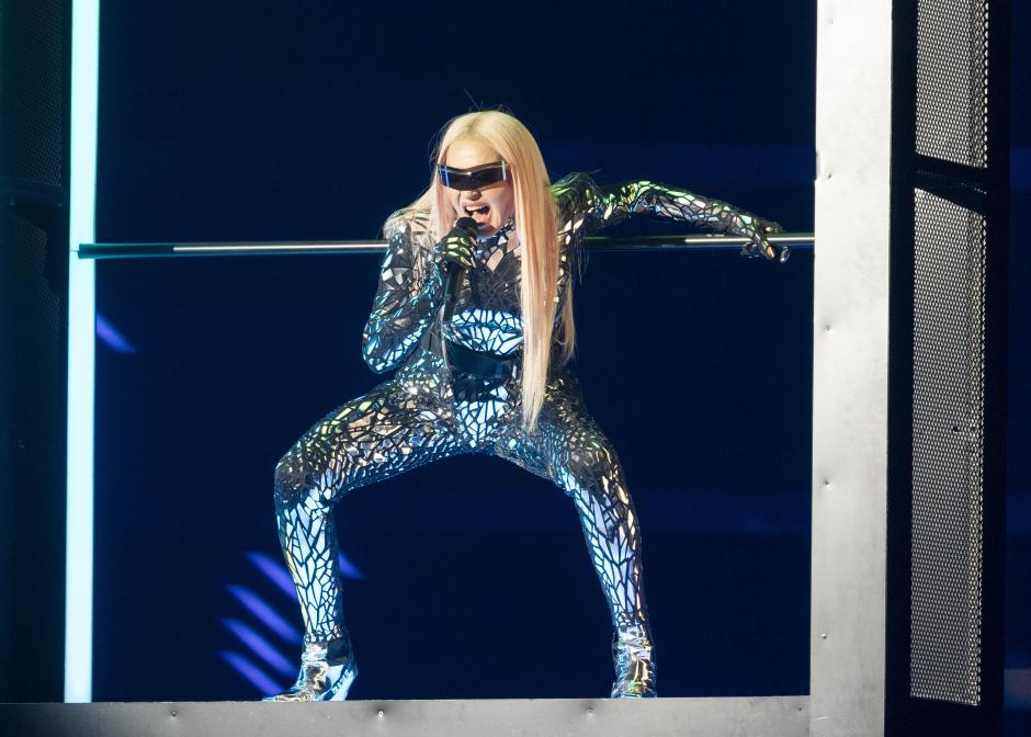 Madonna, durante su 'The Celebration Tour' en Londres