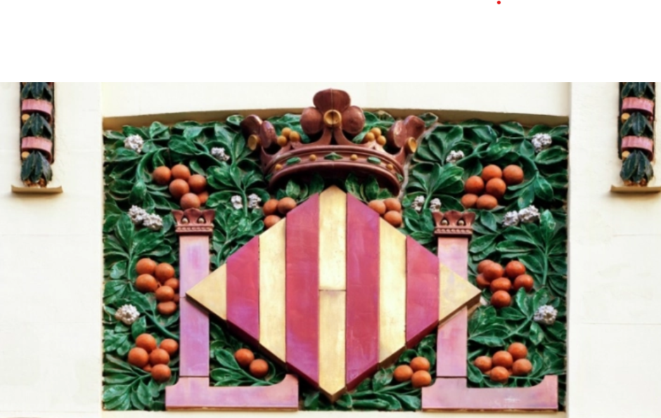Imagen del escudo de la ciudad de Valencia, con su característica doble ele