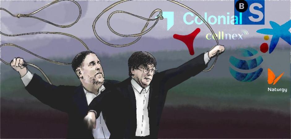 Junqueras y Puigdemont lanzan el lazo a las empressas para que vuelvan a Cataluña.