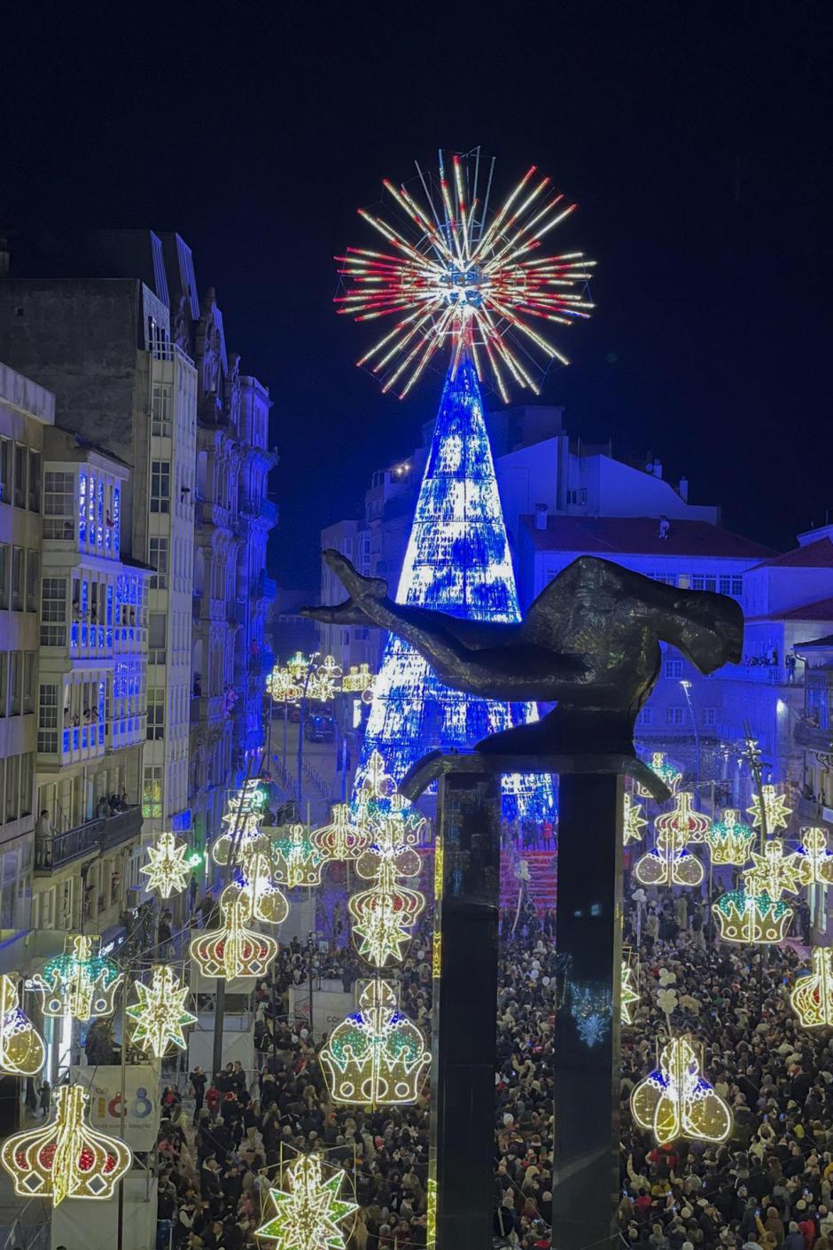 Árbol de Navidad gigante en Vigo