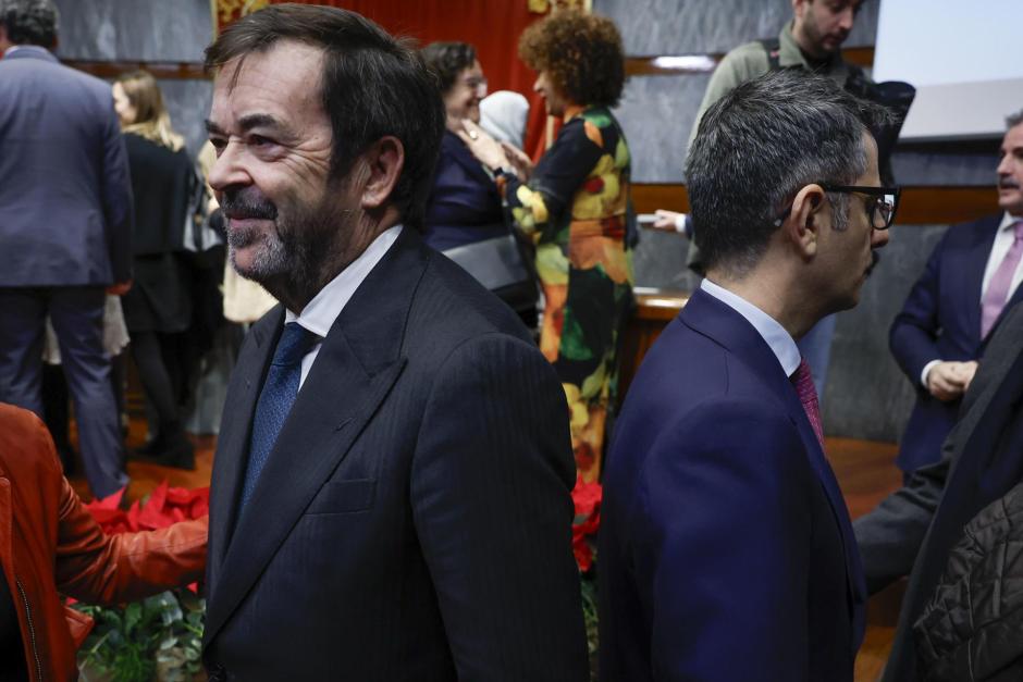 El presidente del CGPJ, Vicente Guilarte, y el ministro de Presidencia y Justicia, Félix Bolaños