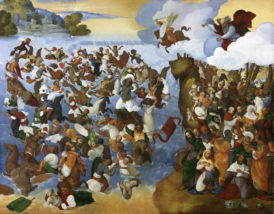 La travesía del Mar Rojo (1521), de Ludovico Mazzolino