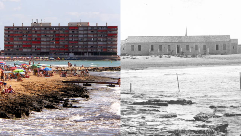 Comparativa de la evolución del edificio que albergó el “El Sanatorio Virgen del Carmen”