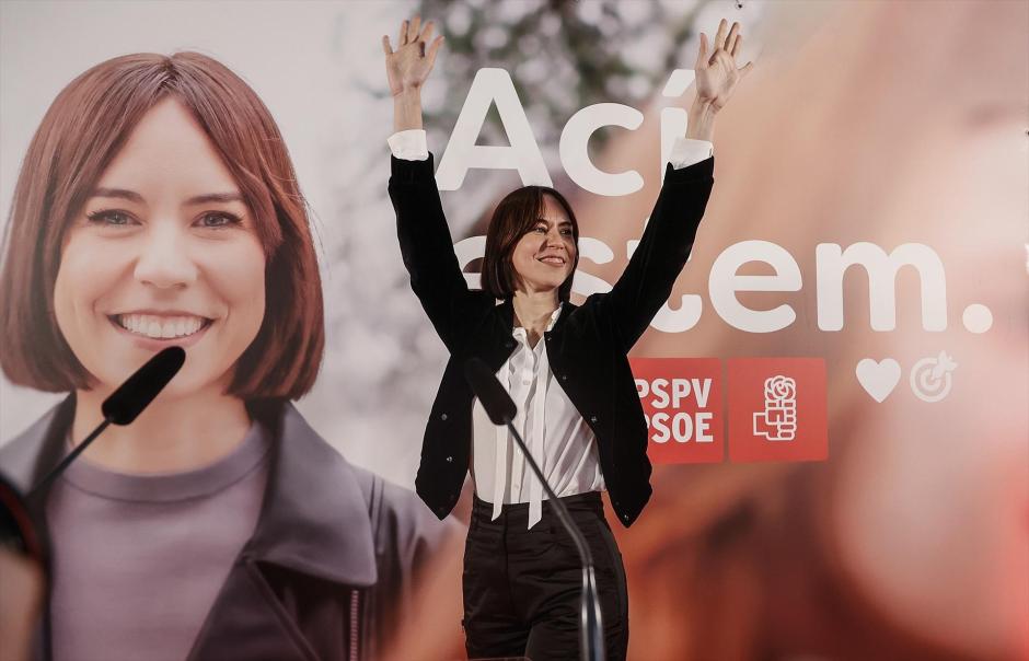 Diana Morant, en su acto de proclamación como nueva secretaria general del PSPV-PSOE