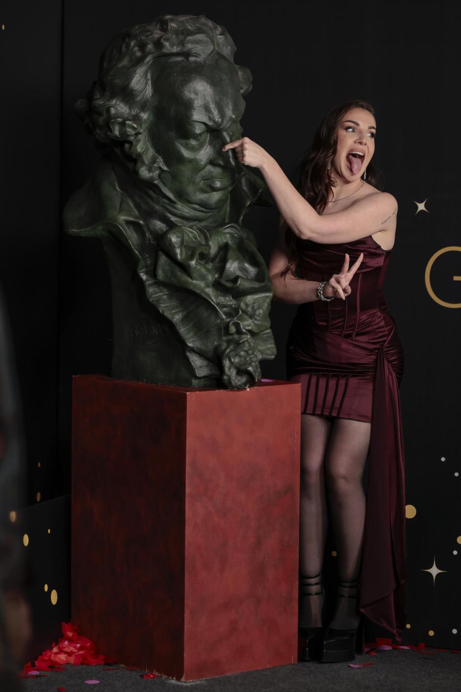 Actress Ines Hernand at photocall for the 38th annual Goya Film Awards in Valladolid on Saturday 10 February, 2024.