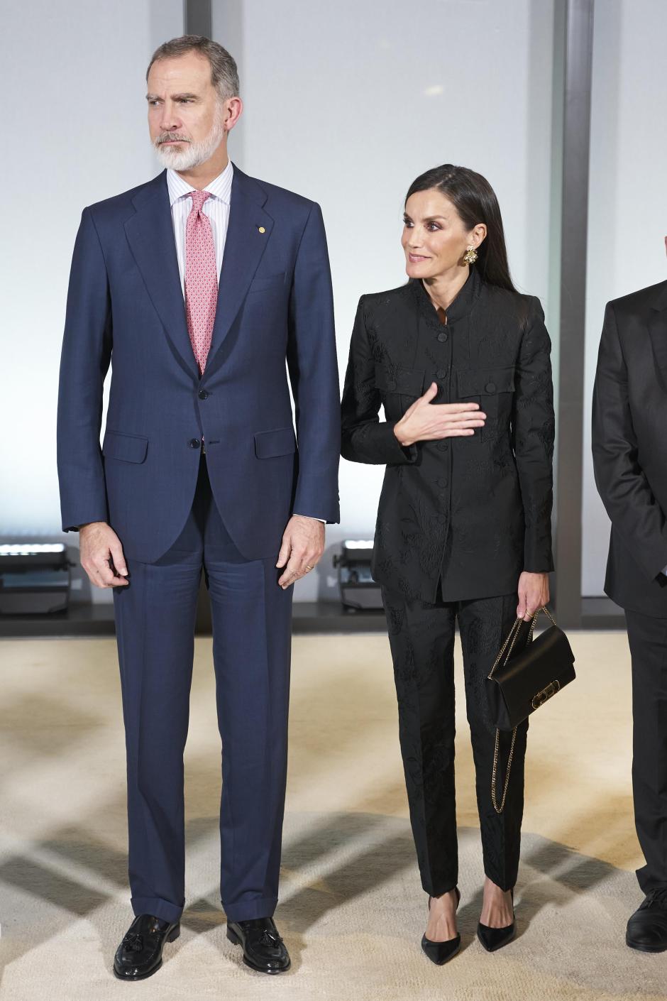 Spanish King Felipe VI and Letizia during inauguration of T2 Puig Company Headquarters in Hospitalet de Llobregat (Barcelona) on Wednesday, 14 February 2024.
