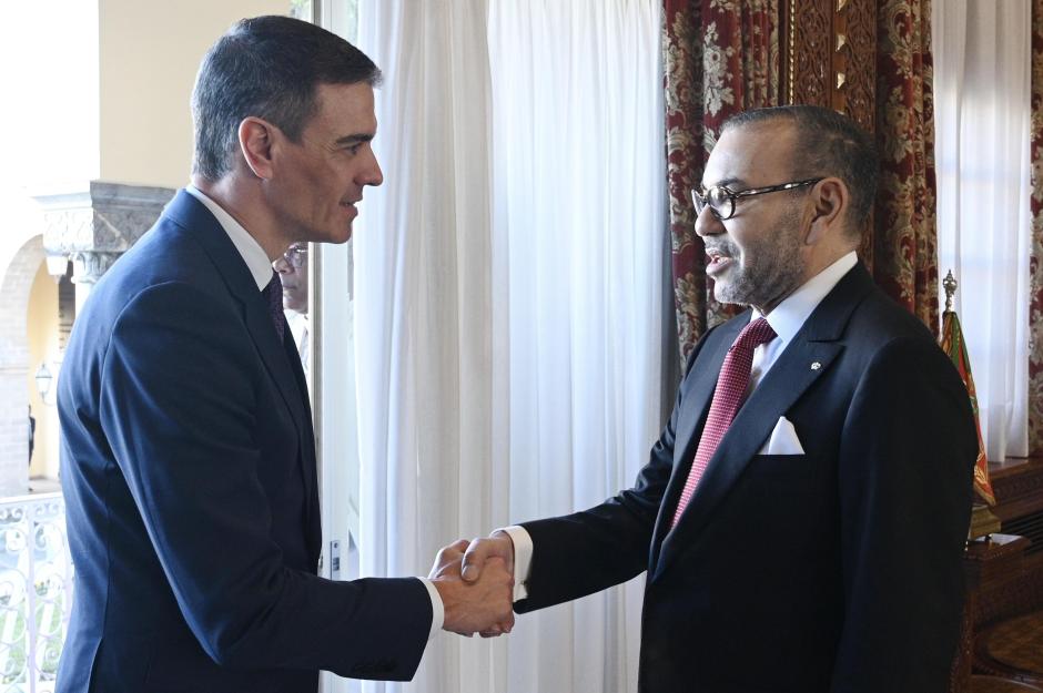 Pedro Sánchez y Mohamed VI, el miércoles en Rabat