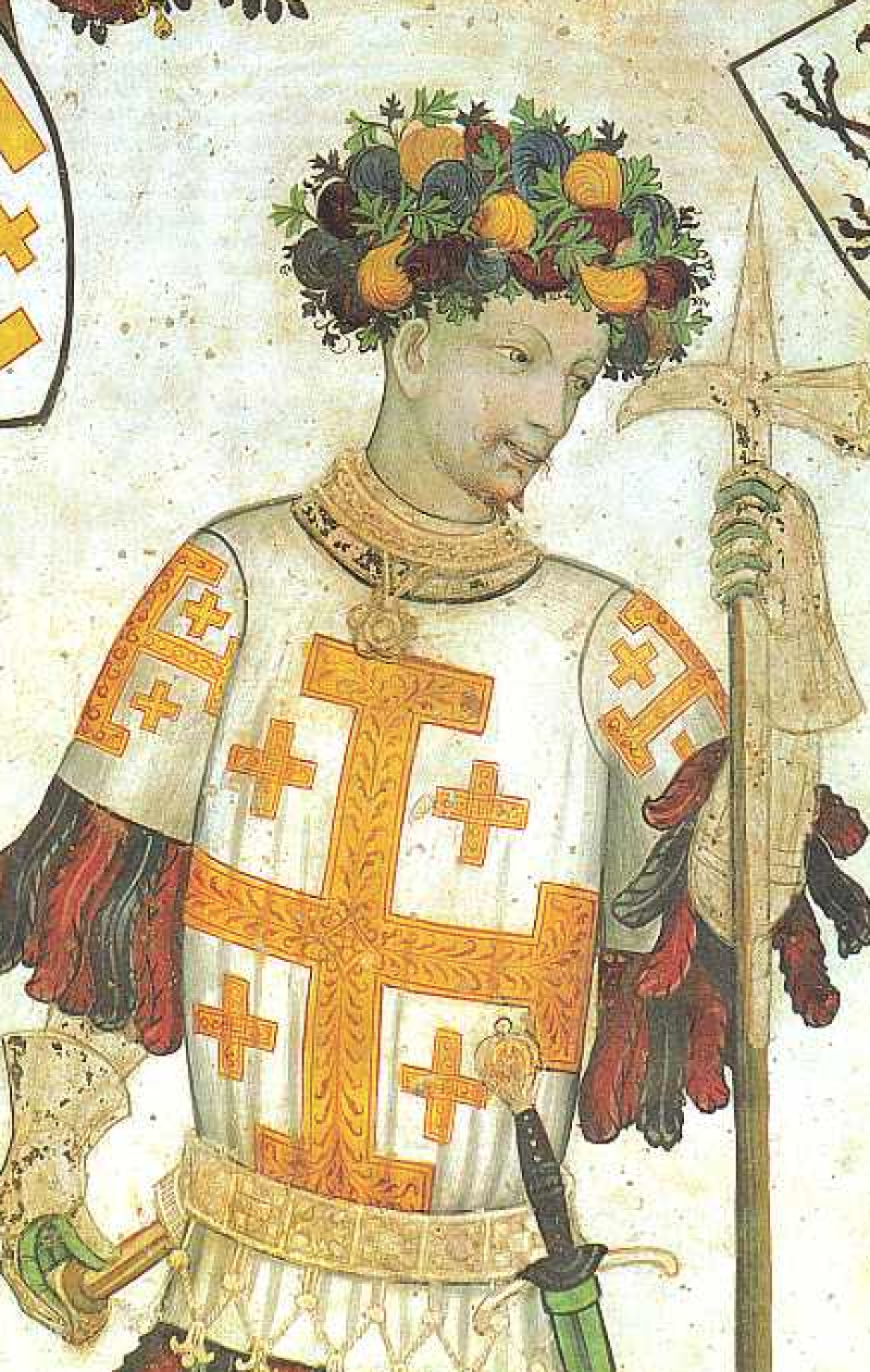 Godofredo de Bouillon en un retrato en el castillo de