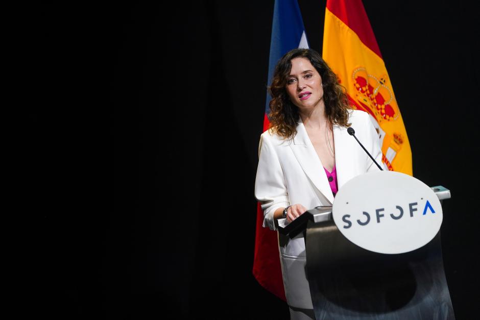 Isabel Díaz Ayuso durante su intervención en Chile