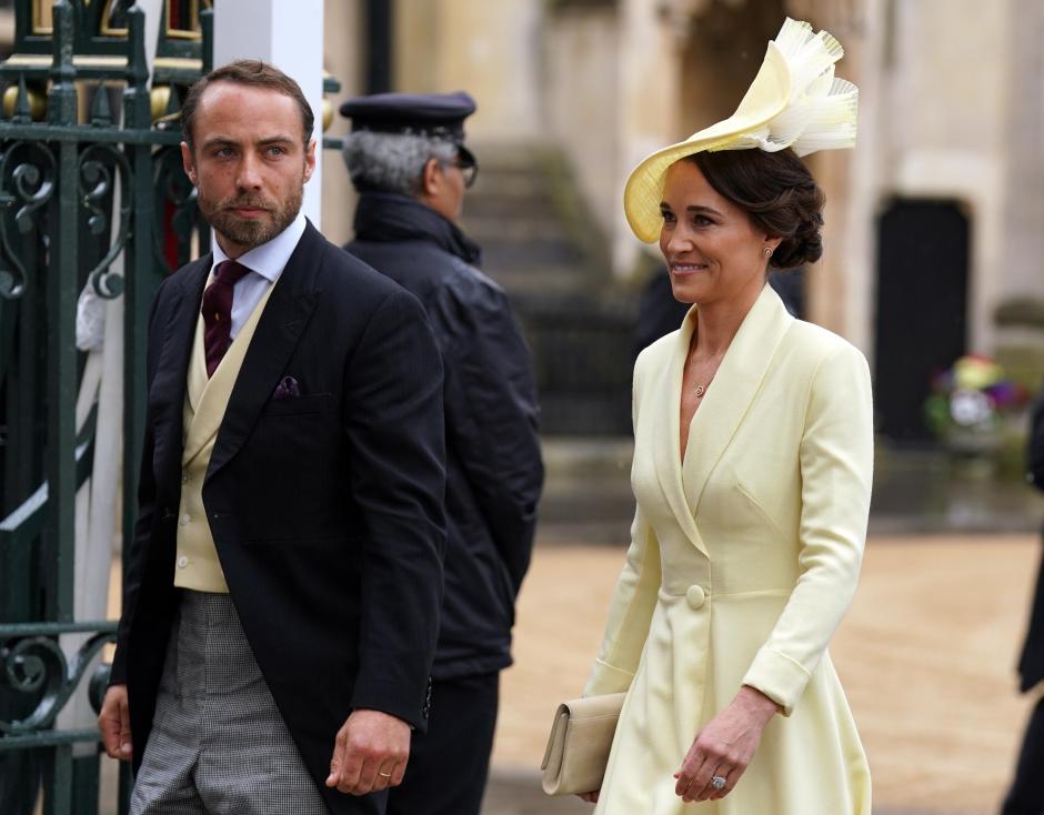 Pippa and James Middleton during coronation of King Charles III in London on Saturday on May 6, 2023.