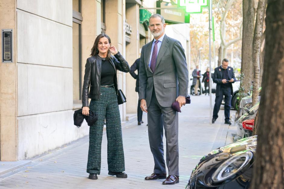 Spanish King Felipe VI and Queen Letizia during 60 birthday of Elena de Borbon in Madrid on Wednesday December 20, 2023.