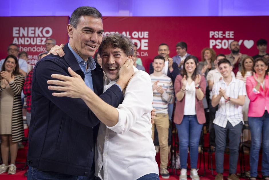 El presidente del Gobierno y secretario general del PSOE, Pedro Sánchez, en País Vasco