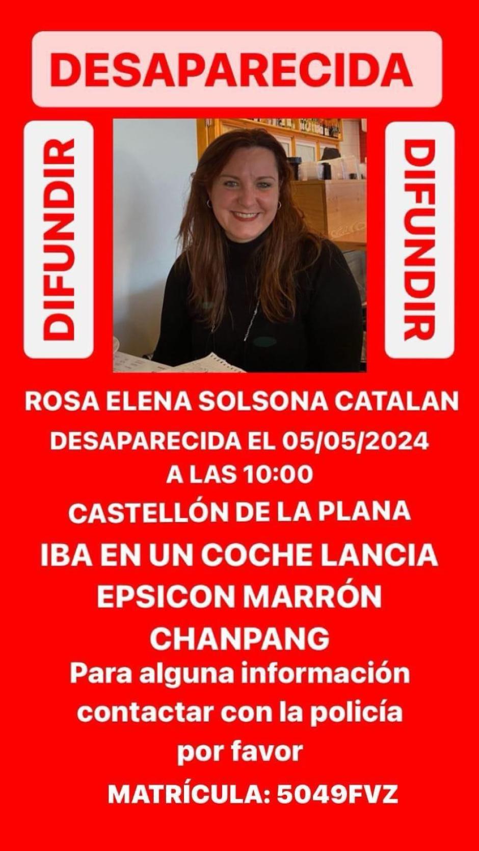 Mujer desaparecida en Castellón