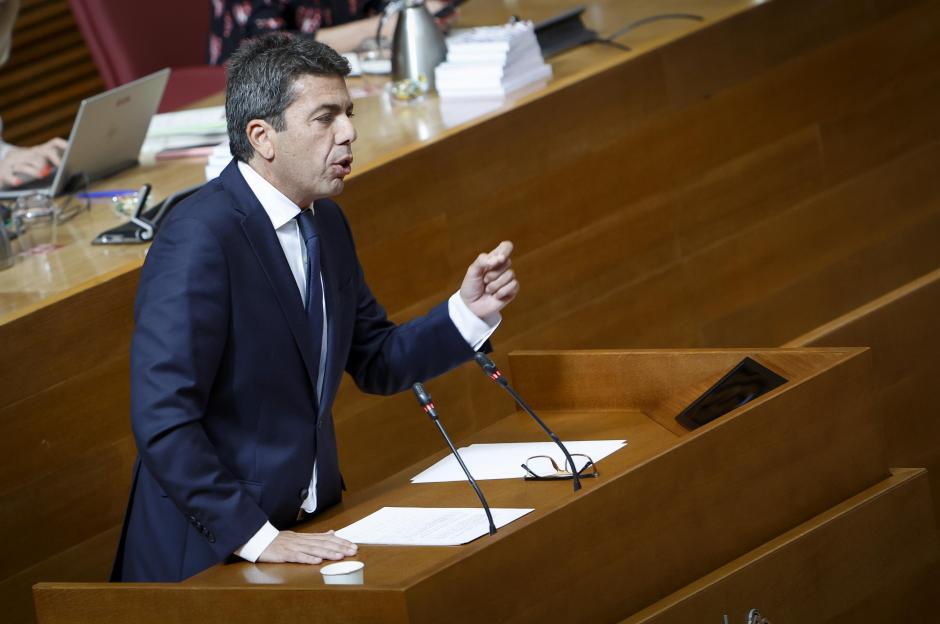 Carlos Mazón, en las Cortes Valencianas