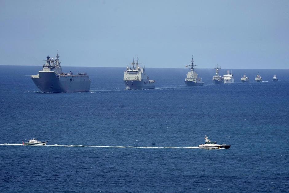 Grupo naval de la Armada española formado por los siguientes buques: el portaaviones 'Juan Carlos I', el buque de asalto 'Galicia', el 'Blas de Lezo, 'Santa María, Tajo, Tambre, Atalaya e Intermares. También ha participado la Fuerza de Desembarco, así como diez aeronaves: 4 cazas de combate Harrier AV8B, 1 helicóptero SH-60B, 3 helicópteros AB212, y 2 H-135.