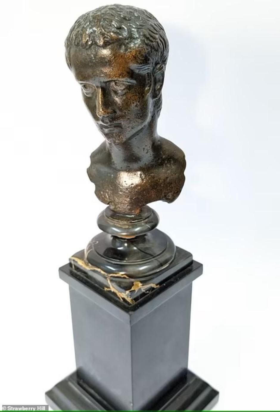 Cabeza de Calígula, busto de bronce del emperador romano de la Colección Schroder