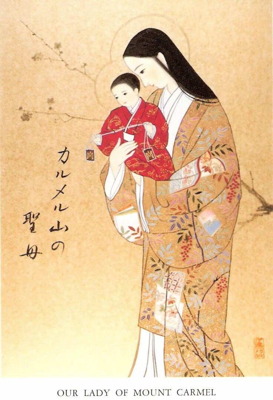 Una versión japonesa de la Virgen del Carmen