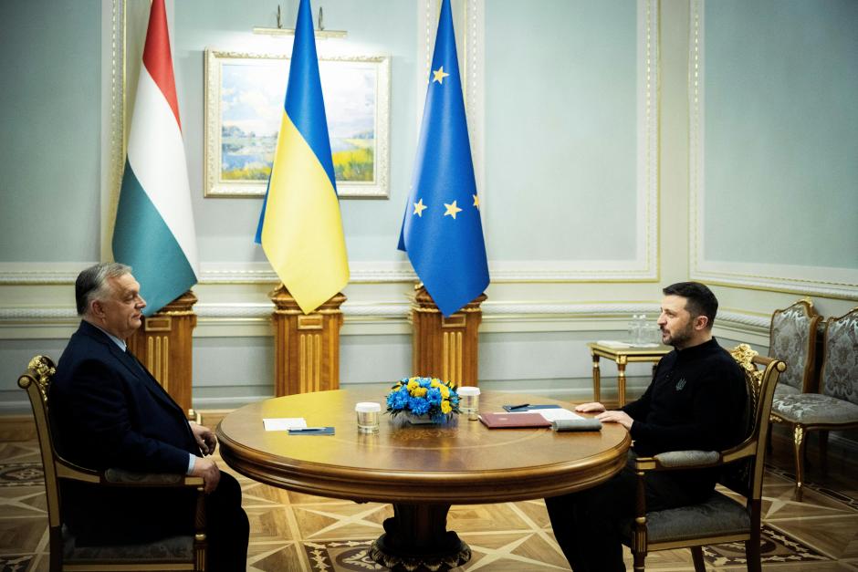 Orban y Zelenski en la primera visita del húngaro como presidente semestral de la UE