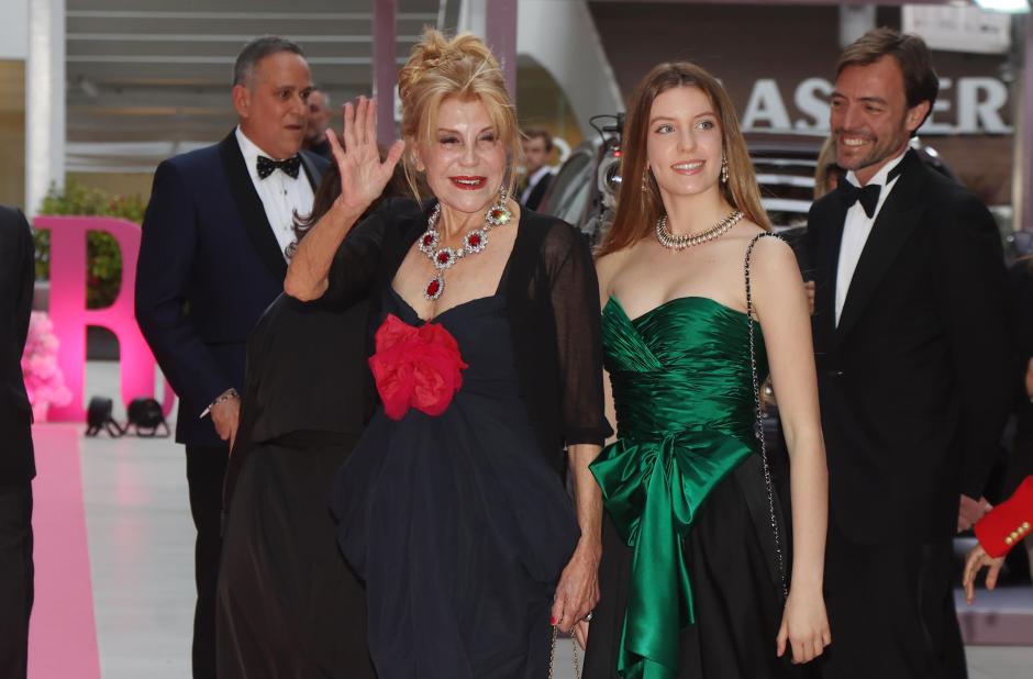 Baronesa Thyssen, Carmen Cervera and her daughter Maria del Carmen Cervera arriving to Bazaar Women in Art awards 2024 in Madrid on Monday, 20 May 2024.