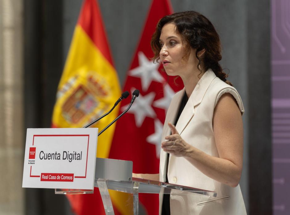 La presidenta de la Comunidad de Madrid, Isabel Díaz Ayuso