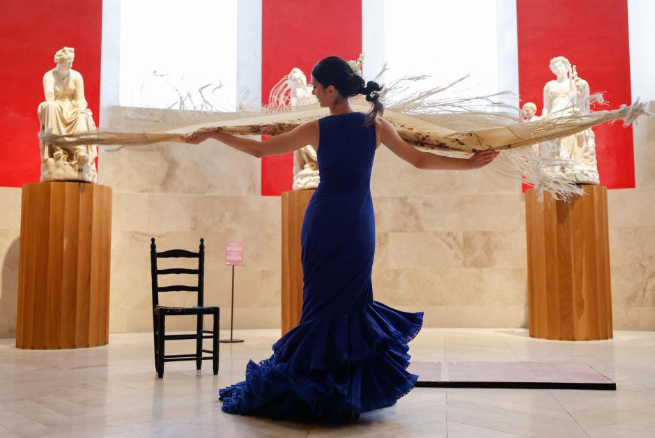 Un momento de la actuación de la bailaora Pilar Díaz en el Museo del Prado