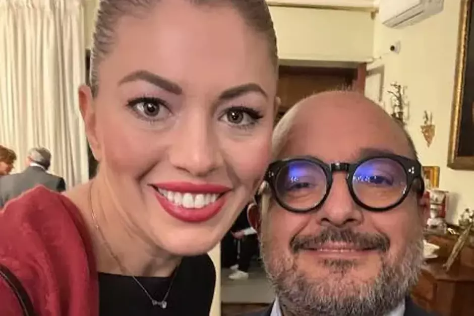 El ministro de Cultura de Italia, Gennaro Sangiuliano, y la influencer Maria Rosaria Boccia