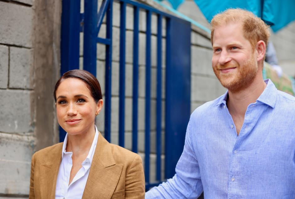 Prince Harry and Duchess of Sussex Meghan Markle during a visit to Colombia