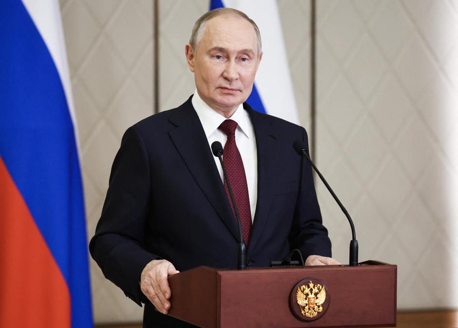 Vladimir Putin durante una rueda de prensa