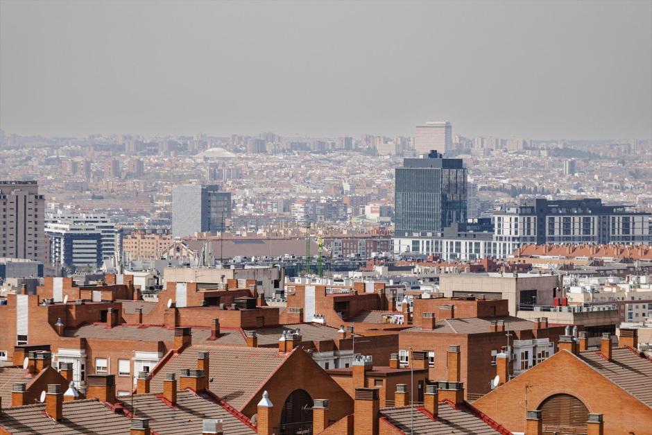 Vista general desde el parque Cerro del Tío Pío, en Madrid.