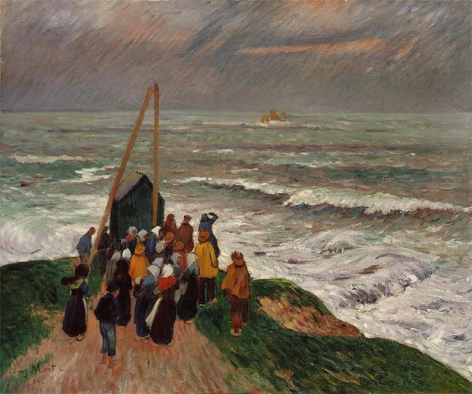 Pintura 'L’Attente du retour des pêcheurs', de Monet