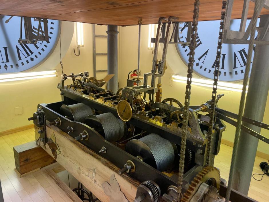 Interior del reloj de la Puerta del Sol