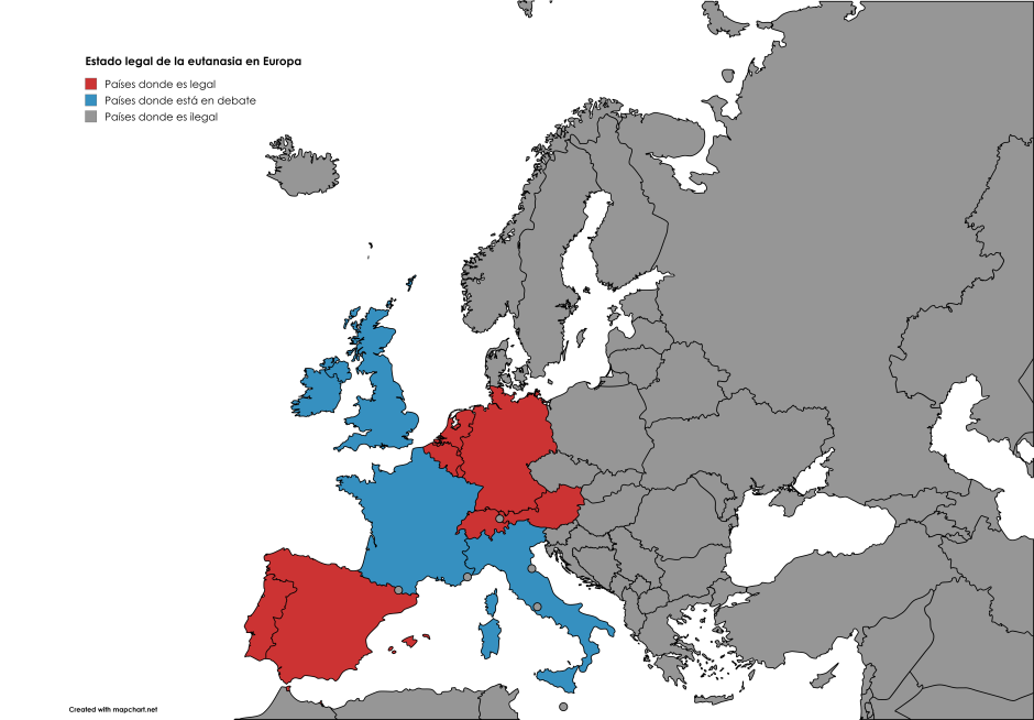 Estado legal de la eutanasia en Europa